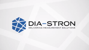 Dia-Stron's logo with tagline "Delivering Measurement Solutions" on a light-grey graphic background