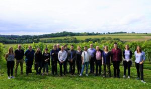 The full Dia-Stron UK team on a team building day out at the Black Chalk vineyard just outside of Andover, UK